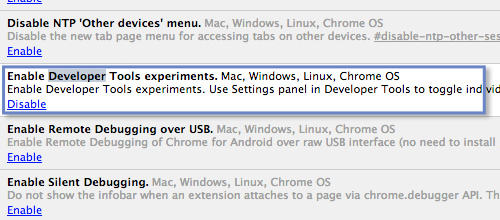 chrome for mac show developer